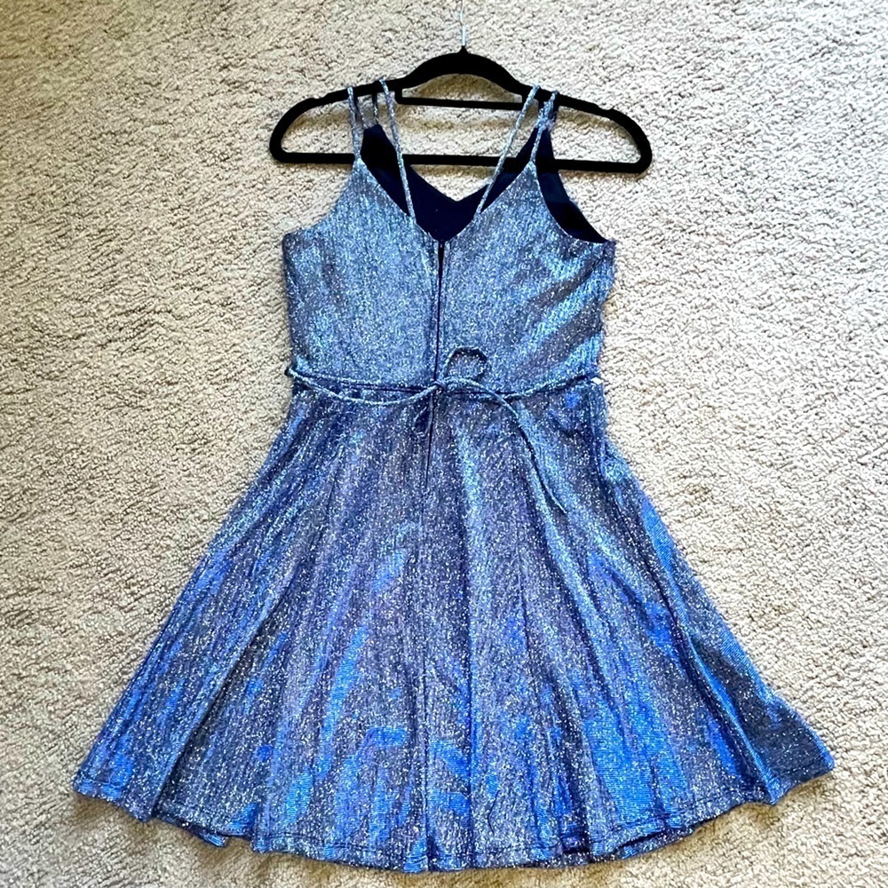 Speechless kids blue glitter dress with rhinestones waist - Picture 4 of 15